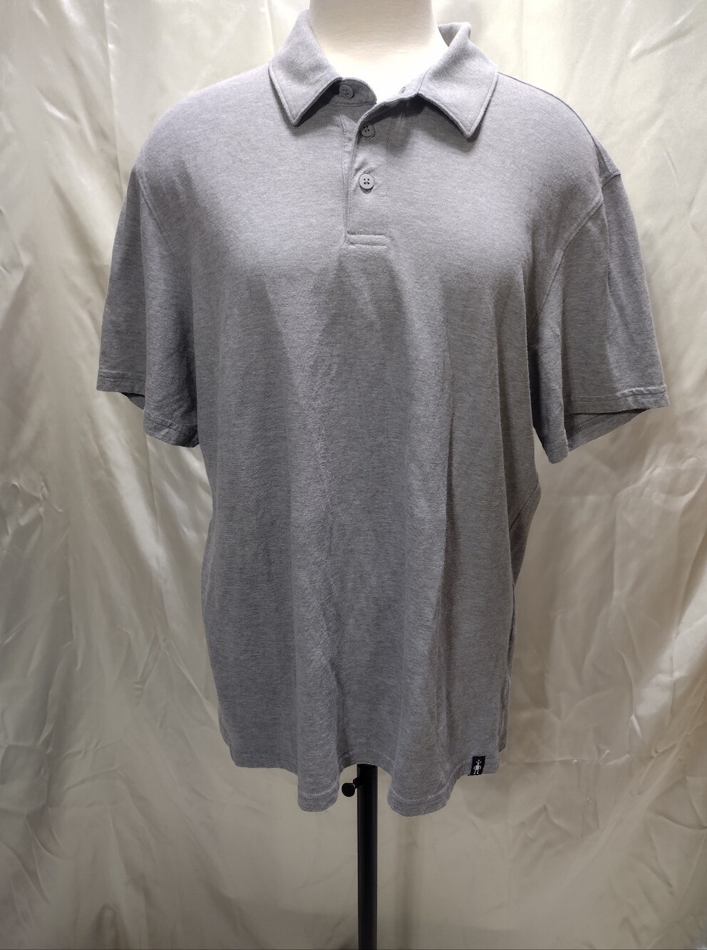 Smartwool Polo Shirt Mens Large Gray Short Sleeve Lightweight
